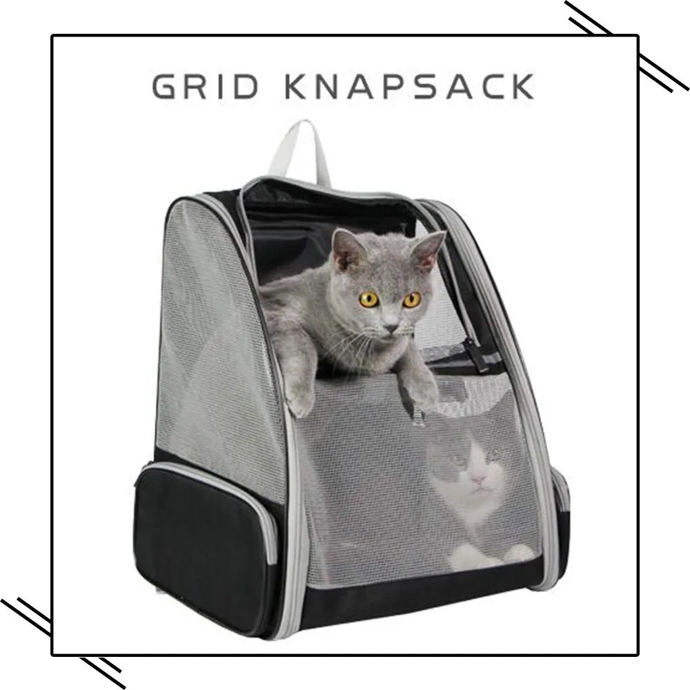 Pet Backpack Carrier for Small Cats Dogs - Black