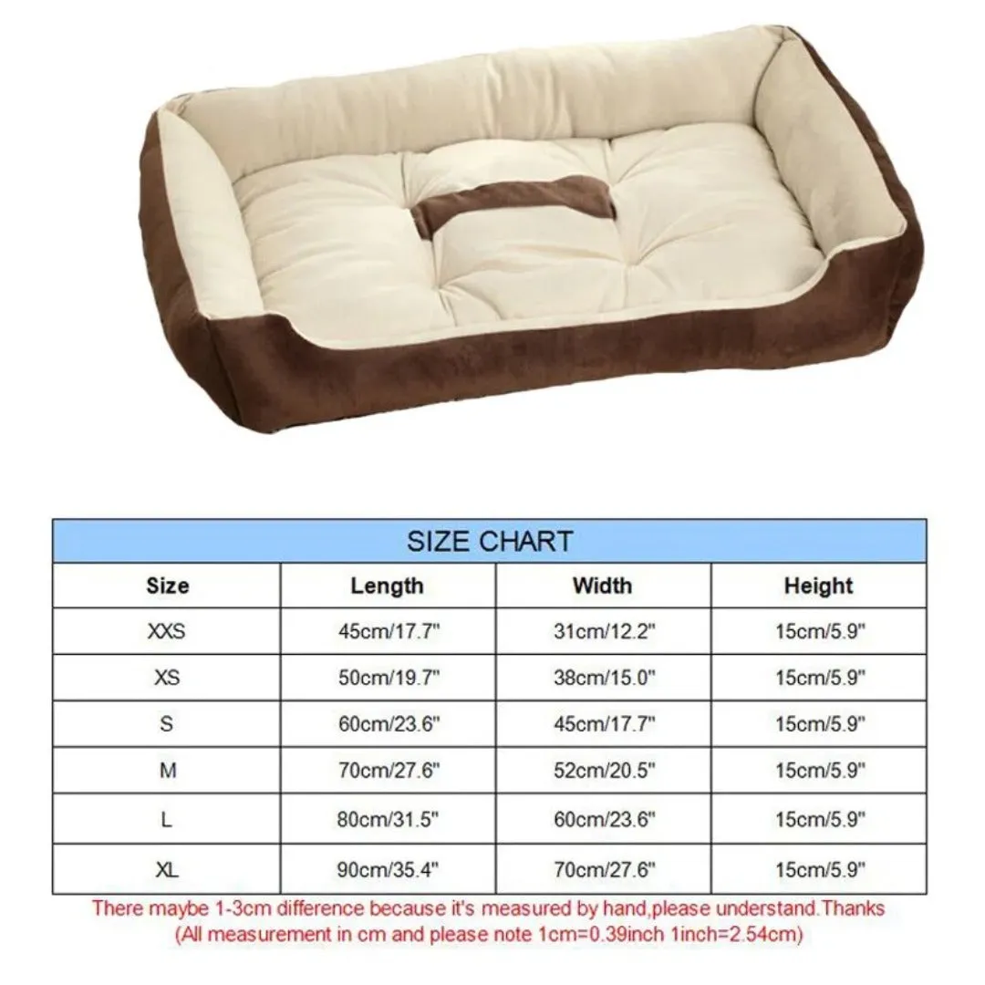 PetAffairs Soft & Warm Bone Print Dog Bed