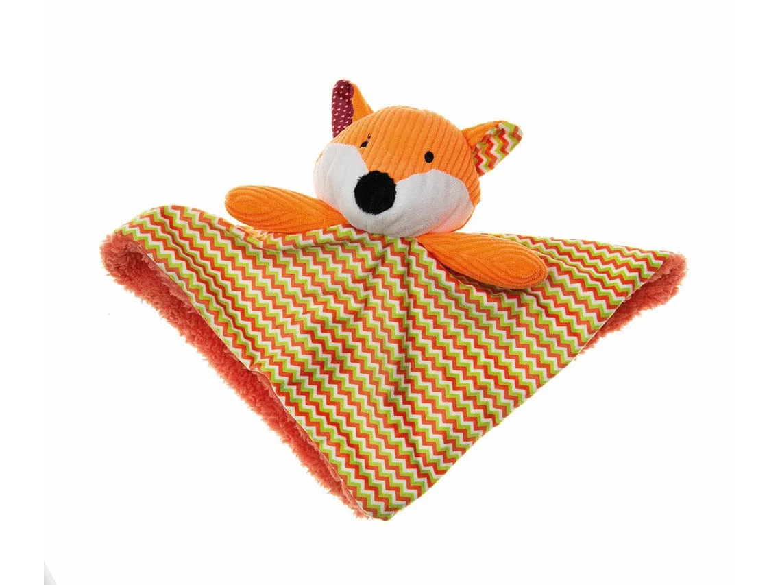 Plush Fox Blanket With Rattle