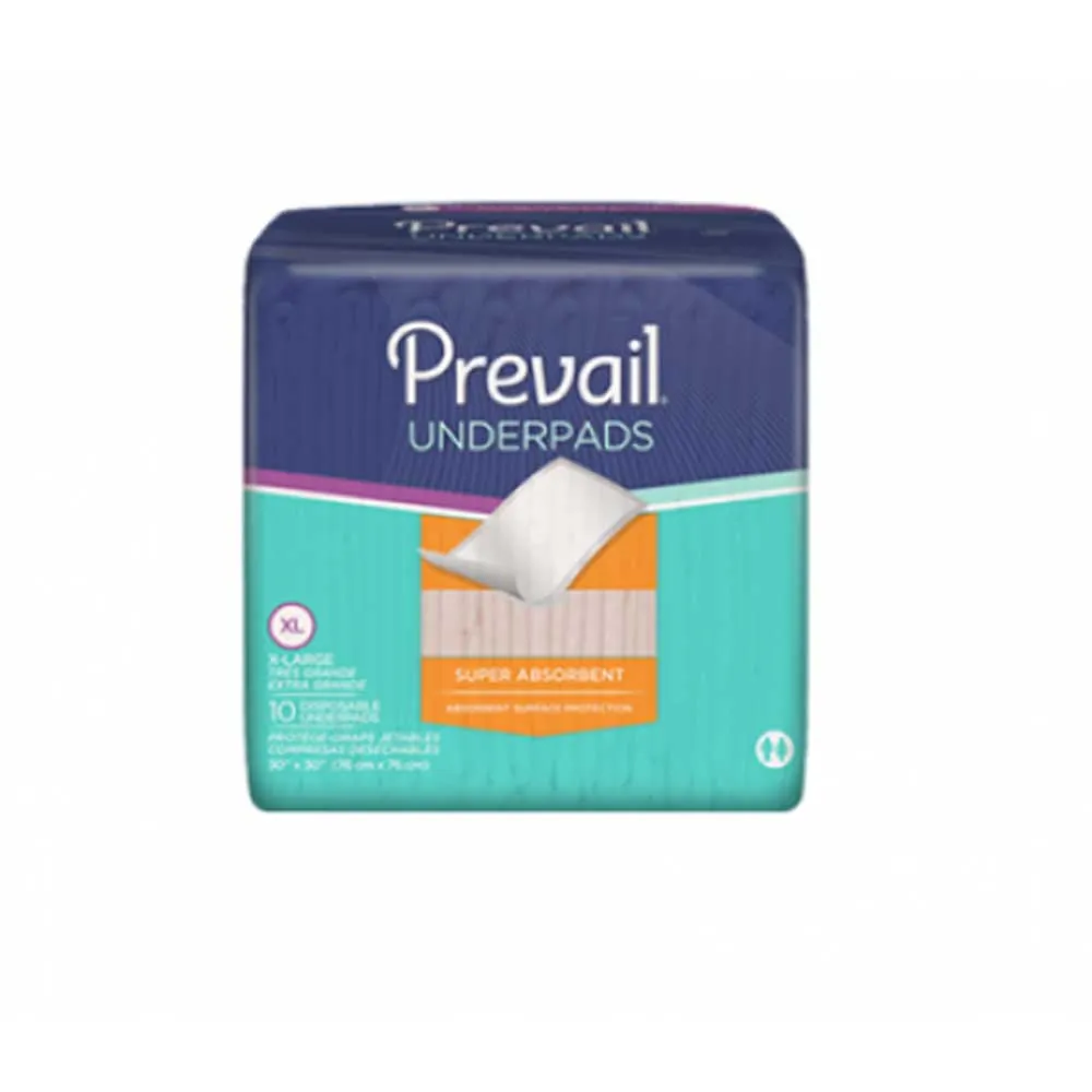 Prevail UP-100 underpad, heavy absorbency. Case of 100