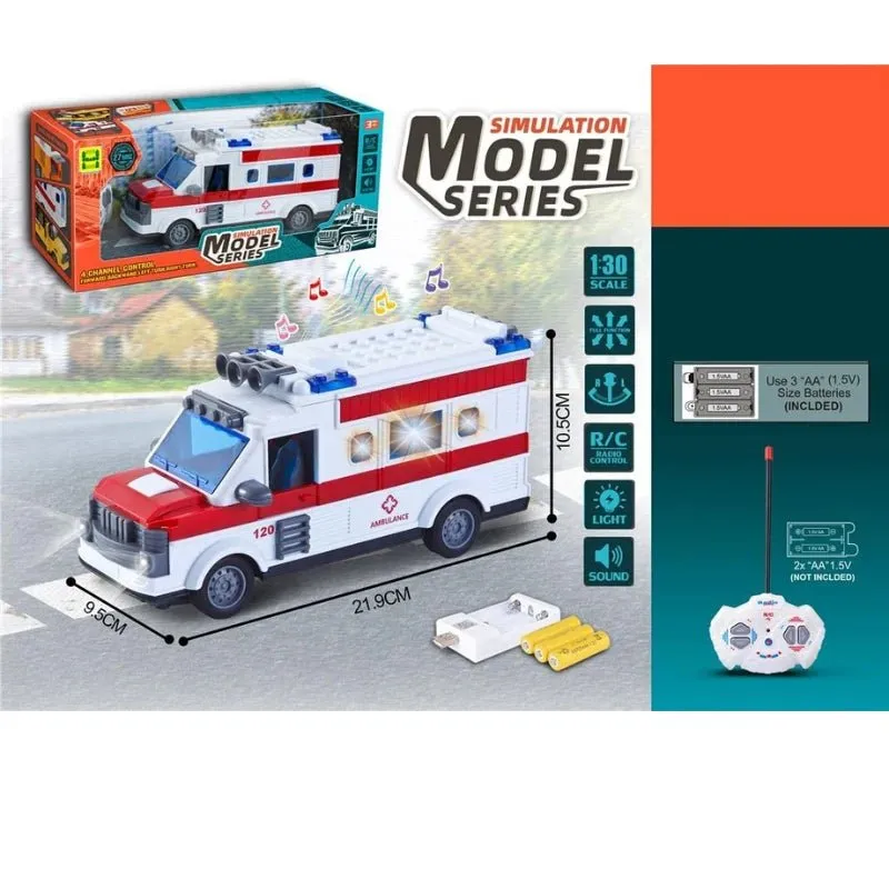 Remote Control Ambulance Model with Light and Sound