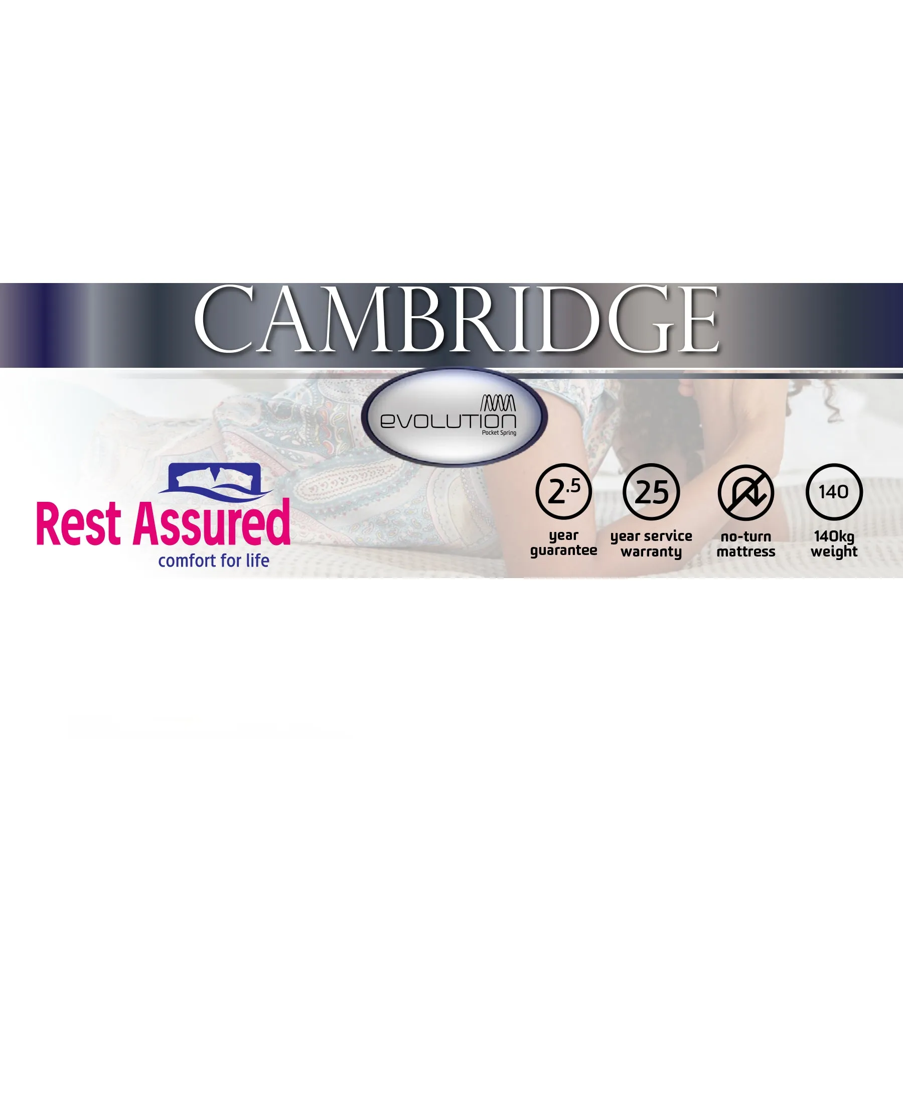 Rest Assured Cambridge 3/4 Bed