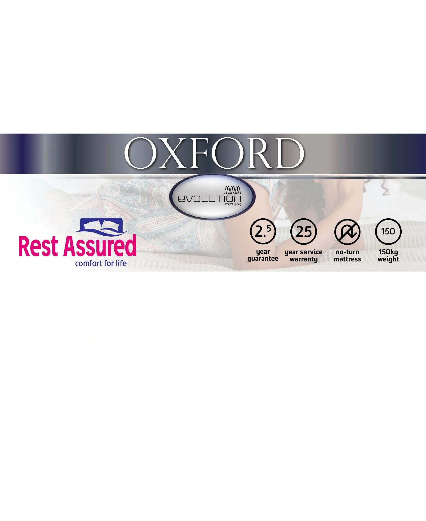 Rest assured Oxford King XL Bed