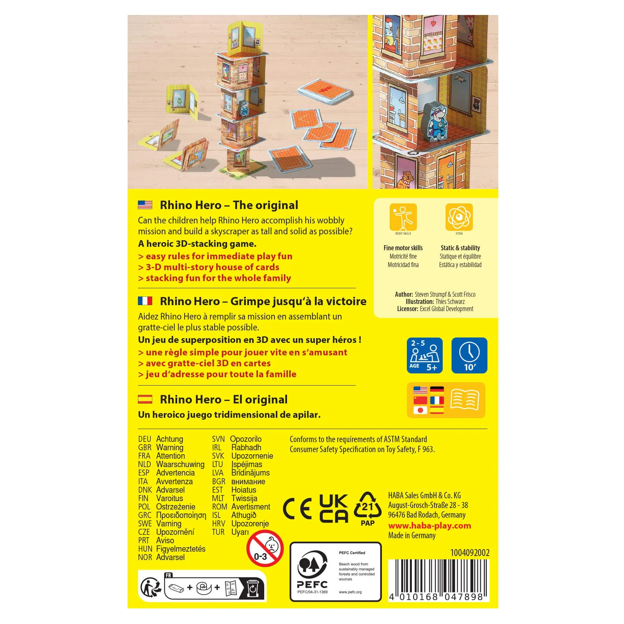 Rhino Hero Stacking Cards Game