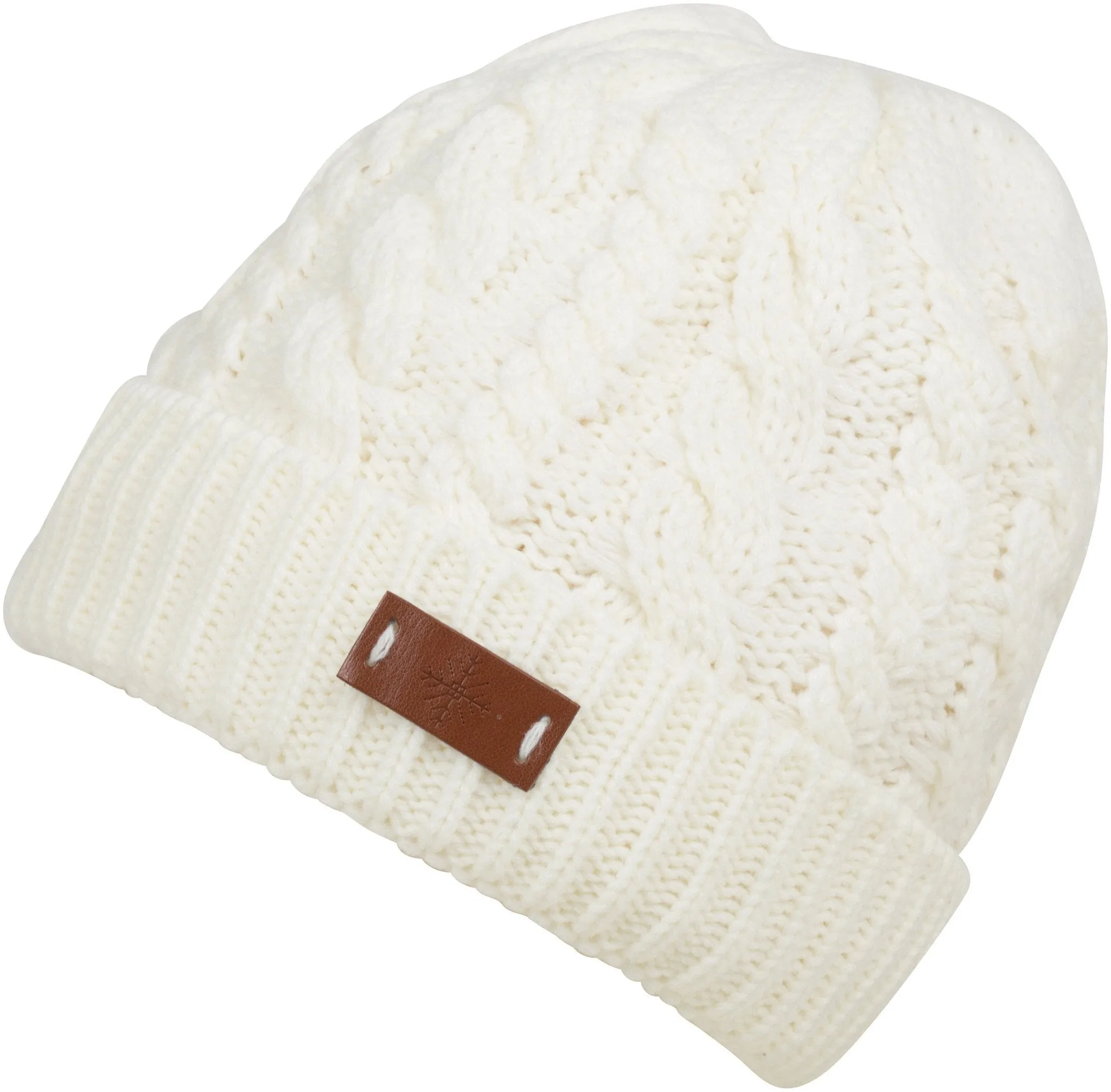 Sakkas Bailey Faux Fur Lined Cable Knit Beanie