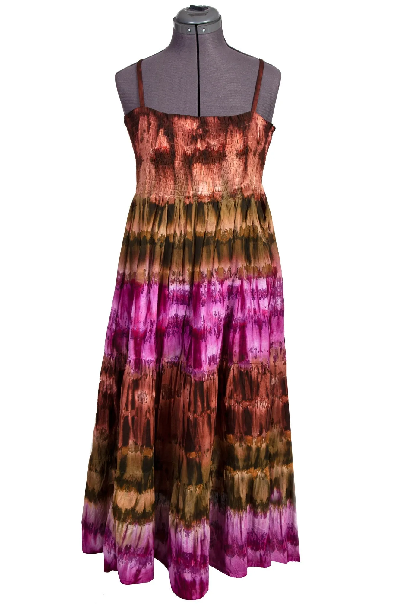 Scully Womens Cafe Tie Dye 100% Cotton Tube Top S/L Dress