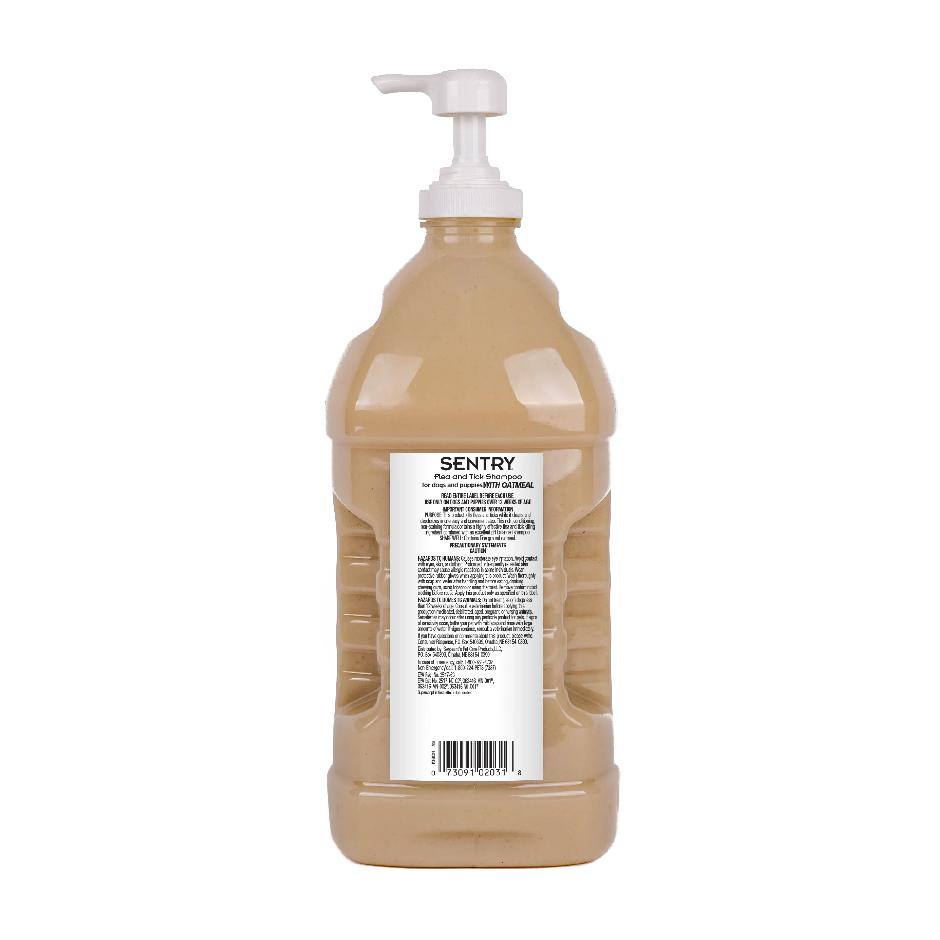 Sentry Flea & Tick Oatmeal Shampoo Dog 63.5OZ