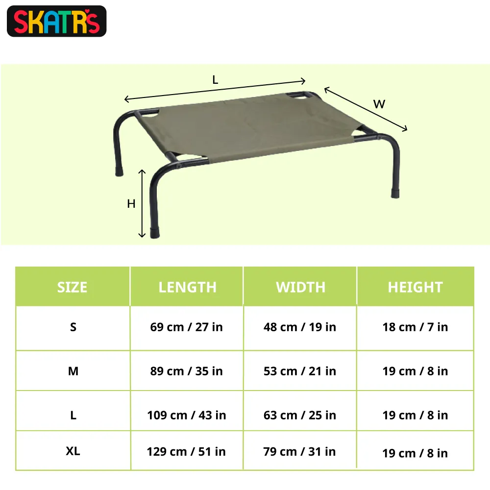 Skatrs Elevated Beds for Dogs & Cats (Green)