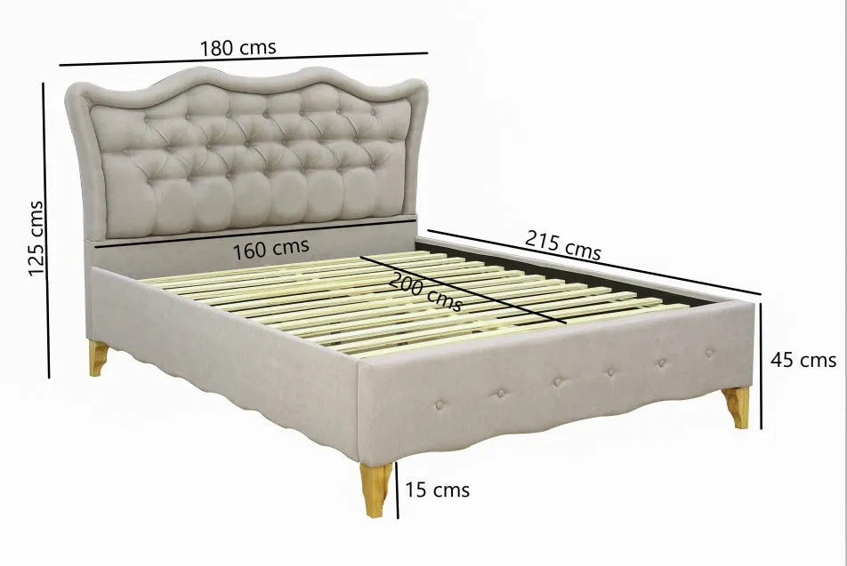 Stylish 160x200cm Queen Size Divan Bed | Comfortable Upholstered Bed  | Premium Quality Fabric | Modern and Best Bed Frame Divan Bed | Ideal for Living Room & Bedroom | Strong & Sturdy | 450QB - Brown