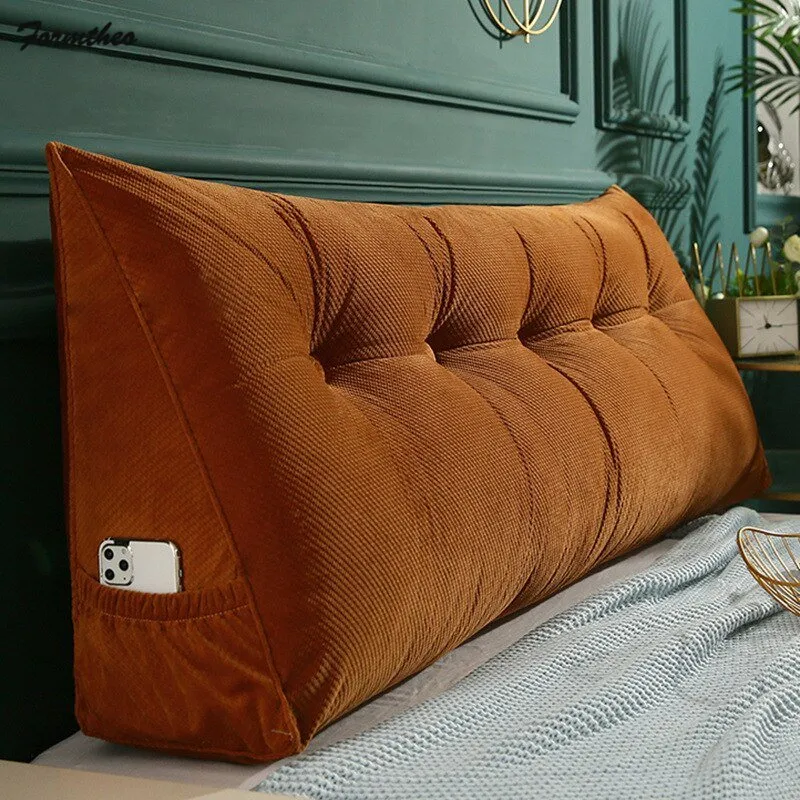 Triangular Headboard Wedge Pillow with Removable Cover