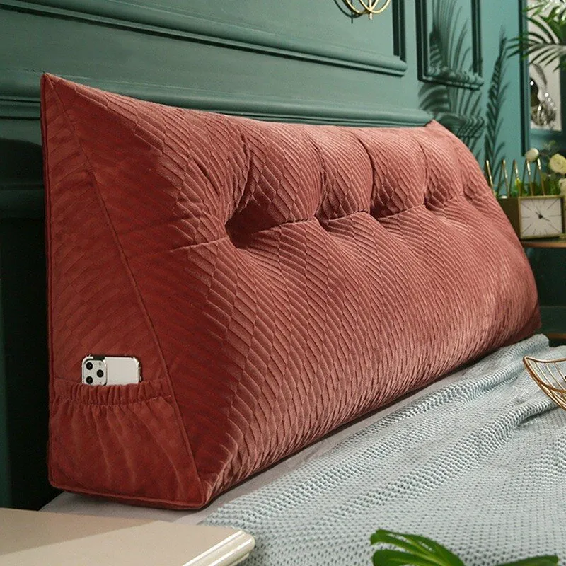 Triangular Headboard Wedge Pillow with Removable Cover