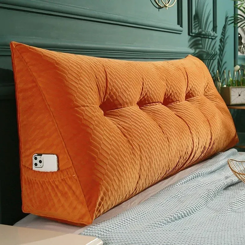 Triangular Headboard Wedge Pillow with Removable Cover