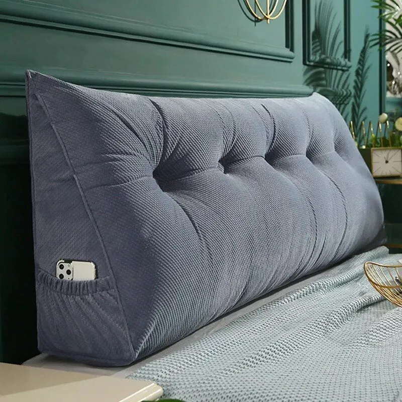 Triangular Headboard Wedge Pillow with Removable Cover