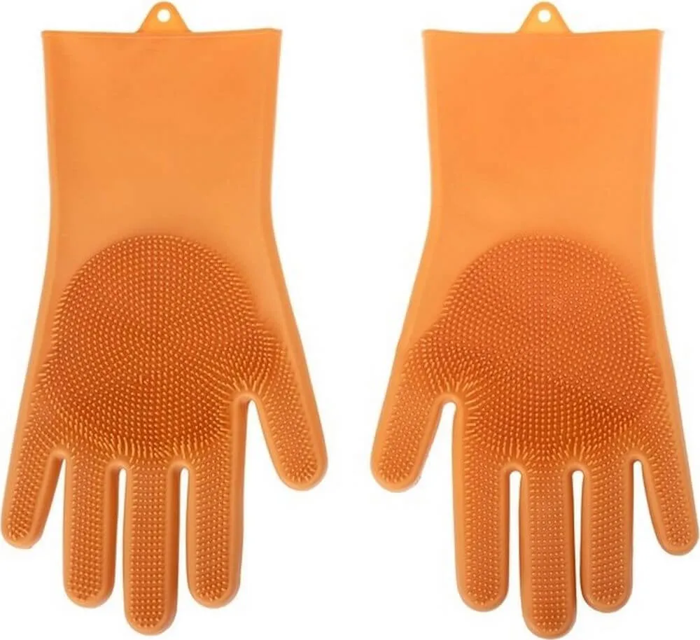 Vigar Pets Club Dog Washing Gloves 2 Pack Orange