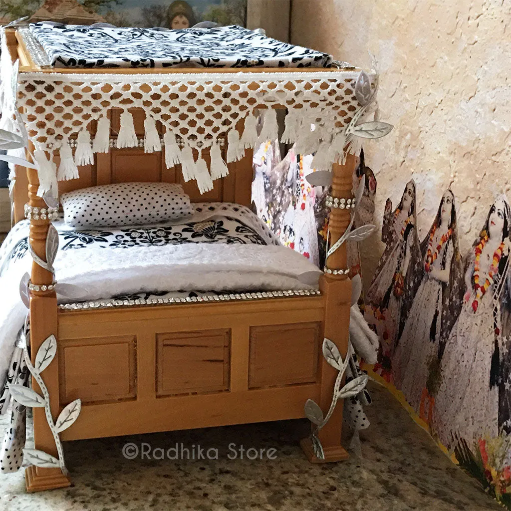 Vrindavan Forest - Wood Canopy Deity Bed